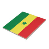 Flagge des Senegal Fliese (Seite)
