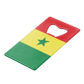 Flagge des Senegal Geldbeutel Flaschenöffner (Vorderseite Schrägansicht)