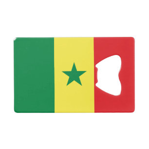 Flagge des Senegal Geldbeutel Flaschenöffner
