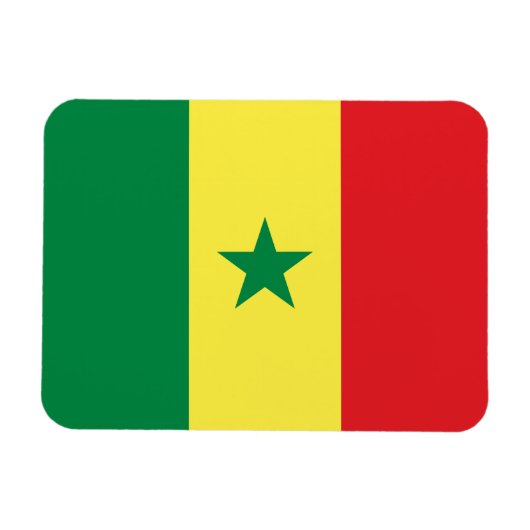 Flagge des Senegal Magnet (Horizontal)