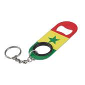 Flagge des Senegal Mini Flaschenöffner (Vorderseite Schrägansicht)
