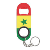 Flagge des Senegal Mini Flaschenöffner (Rückseite)