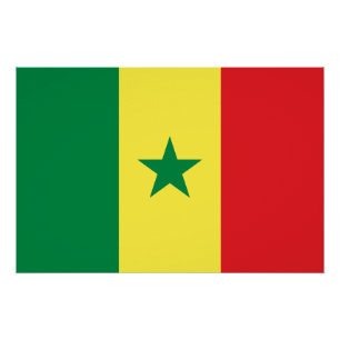 Flagge des Senegal Poster