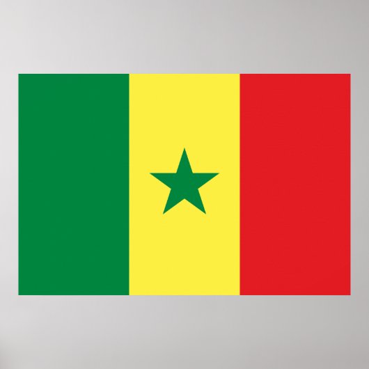 Flagge des Senegal Poster (Vorne)