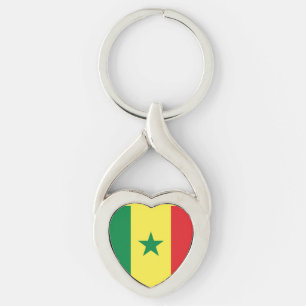 Flagge des Senegal Schlüsselanhänger