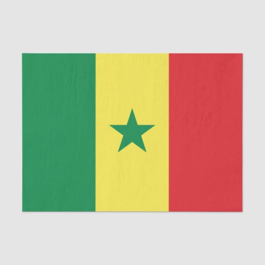 Flagge des Senegal Seidenpapier (Vorderseite)