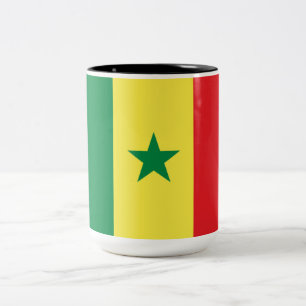 Flagge des Senegal Zweifarbige Tasse