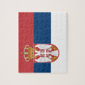 Flagge des Serbien-Foto-Puzzlespiels Puzzle (Vertikal)
