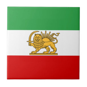 Flagge des Shah von der Iran (1964-1980) Fliese