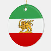 Flagge des Shah von der Iran (1964-1980) Keramik Ornament (Links)