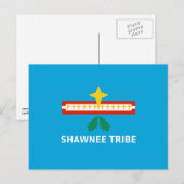 Flagge des Shawnee-Stamms von Oklahoma Postkarte (Vorne/Hinten)