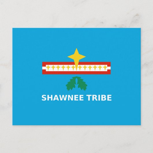 Flagge des Shawnee-Stamms von Oklahoma Postkarte (Vorderseite)