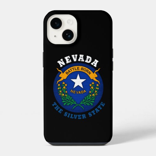 FLAGGE DES SILBERSTAATES NEVADA iPhone HÜLLE (Rückseite)