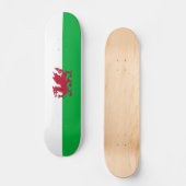 Flagge des Skateboards von Wales (Vorderseite)
