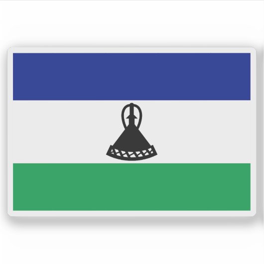 Flagge des Sotho-Volkes, Republik Südafrika Aufkleber (Vorderseite)
