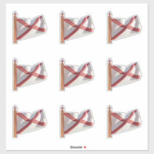 Flagge des Staat Alabama Aufkleber