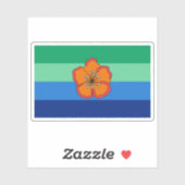 Flagge des Staat Angaur, Palau Aufkleber (Blatt)