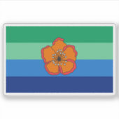 Flagge des Staat Angaur, Palau Aufkleber (Vorderseite)