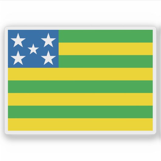 Flagge des Staat Goiás, Brasilien Aufkleber (Vorderseite)