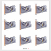 Flagge des Staat Indiana Aufkleber (Blatt)