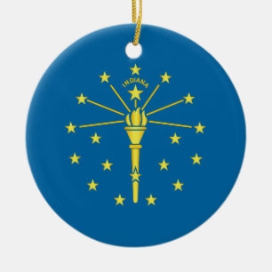 Flagge des Staat Indiana Keramikornament