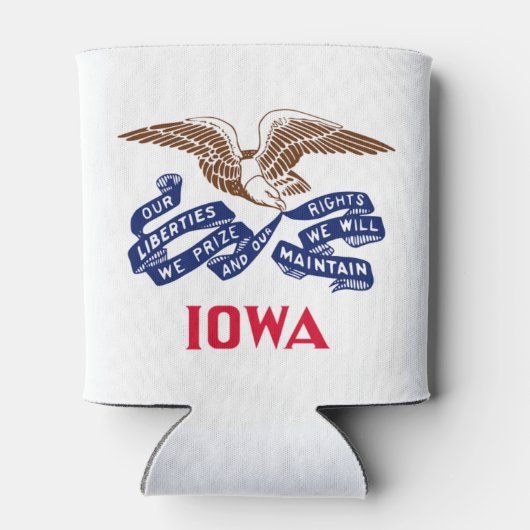 Flagge des Staat Iowa Dosenkühler (Rückseite)