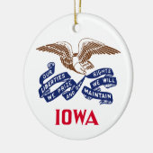 Flagge des Staat Iowa Keramik Ornament (Links)
