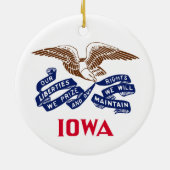 Flagge des Staat Iowa Keramik Ornament (Hinten)
