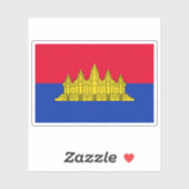 Flagge des Staat Kambodscha (1989-1992) Aufkleber (Blatt)