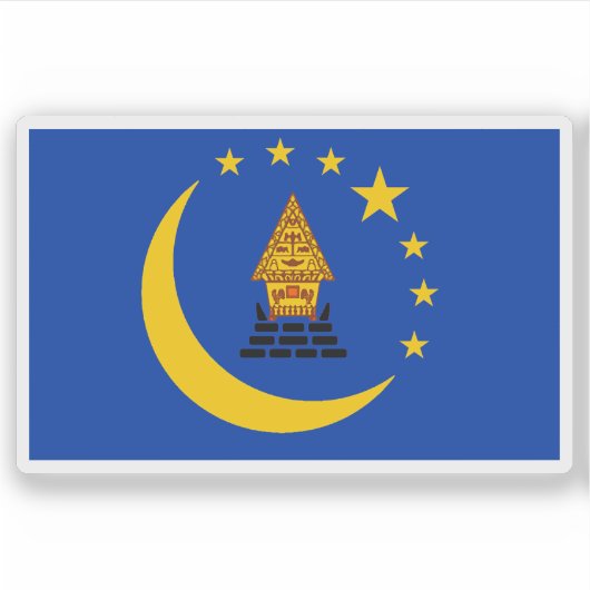 Flagge des Staat Koror, Palau Aufkleber (Vorderseite)