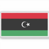 Flagge des Staat Libyens Aufkleber (Vorderseite)
