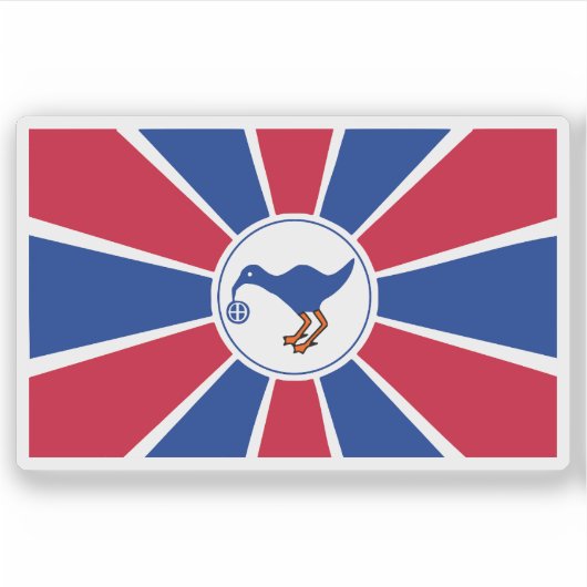 Flagge des Staat Melekeok, Palau Aufkleber (Vorderseite)