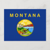 Flagge des Staat Montana Postkarte (Vorderseite)