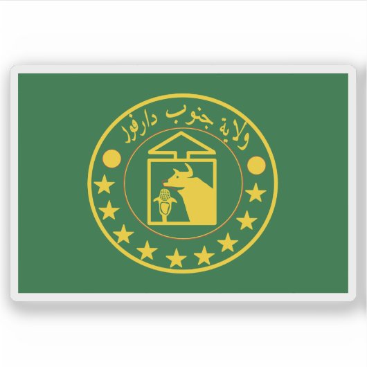 Flagge des Staat Süd-Darfur, Republik Sudan Aufkleber (Vorderseite)