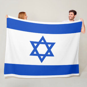 Flagge des Staat von Israel groß Fleecedecke