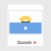 Flagge des Staat von Maakhir, Somalia (2007-2008) Aufkleber (Blatt)