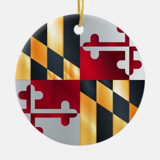 Flagge des Staat von Maryland Keramik Ornament (Vorne)