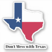 Flagge des Staat von Texas Aufkleber (Vorderseite)