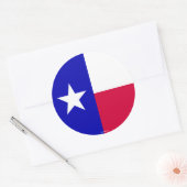 Flagge des Staat von Texas Runder Aufkleber (Umschlag)