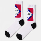 Flagge des Staates Arkansas Socken (Linkes Detail)
