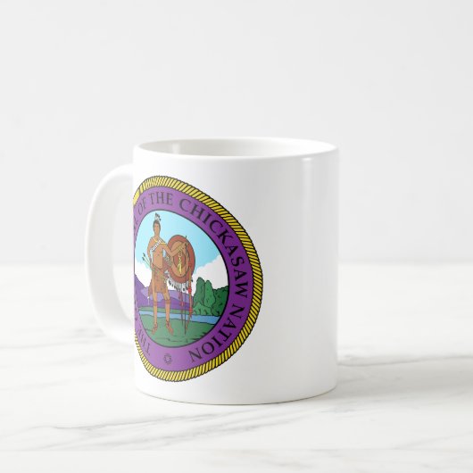 Flagge des Staates Chickasaw Kaffeetasse (Vorderseite Links)