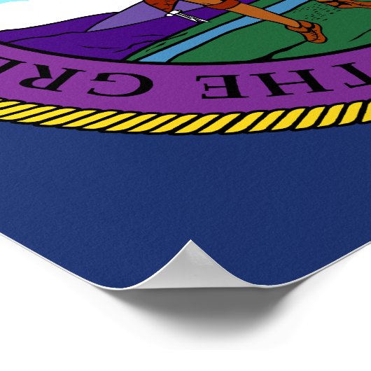 Flagge des Staates Chickasaw Poster (Ecke)