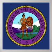 Flagge des Staates Chickasaw Poster (Vorne)