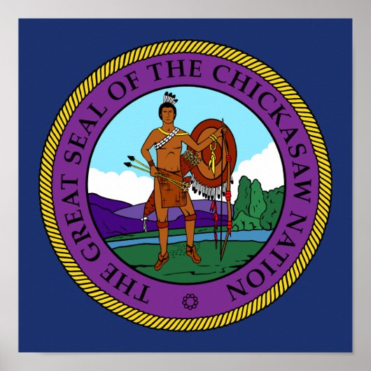 Flagge des Staates Chickasaw Poster (Vorne)