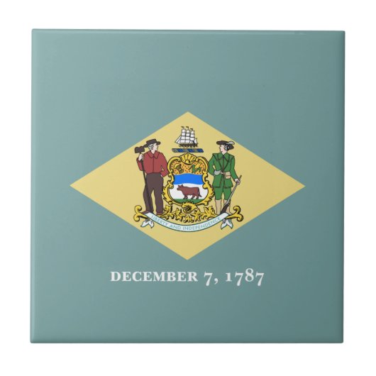 Flagge des Staates Delaware Fliese (Vorderseite)