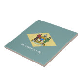 Flagge des Staates Delaware Fliese (Seite)