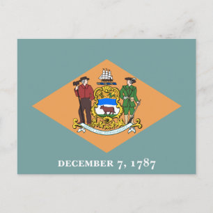 Flagge des Staates Delaware Postkarte
