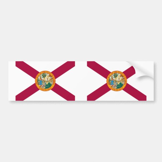 Flagge des Staates Florida Autoaufkleber (Vorne)