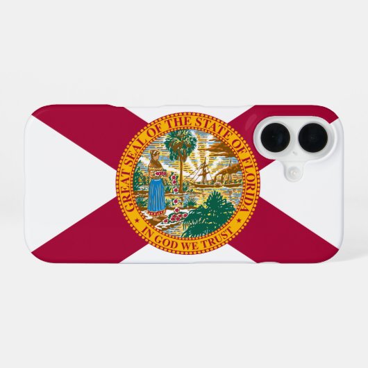 Flagge des Staates Florida iPhone 16 Hülle (Rückseite (Horizontal))