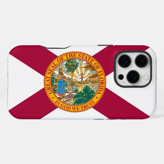 Flagge des Staates Florida iPhone Hülle (Rückseite (Horizontal))